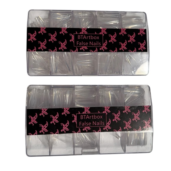 2 Boxes Long Fake Nails Clear Acrylic Coffin Shaped Ballerina Nails Tips 500pcs - Picture 2 of 8